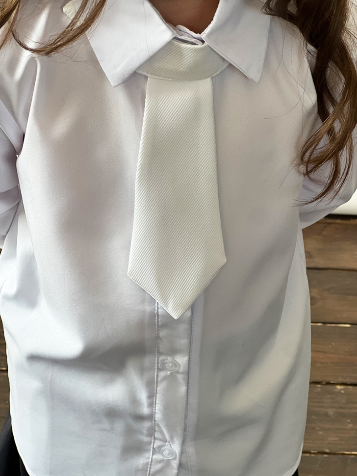 Блузка для девочек школьная БУШОН, модель SK50, цвет белый