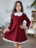 Платье для девочки школьное БУШОН SK35, цвет бордовый
