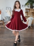 Платье для девочки школьное БУШОН SK35, цвет бордовый