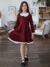 Платье для девочки школьное БУШОН SK35, цвет бордовый