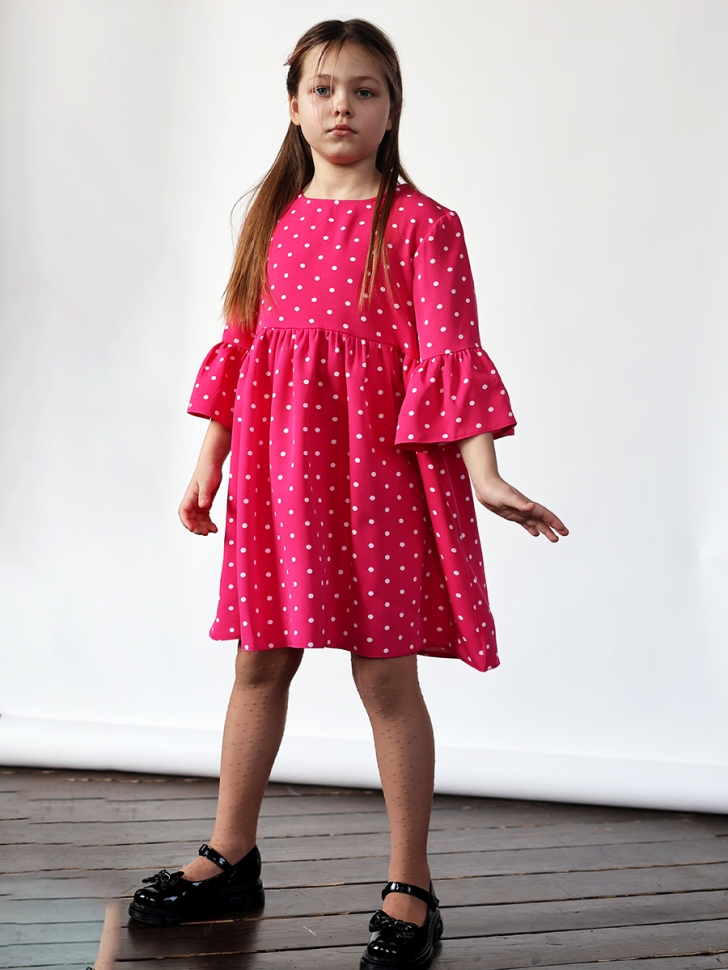 Платье для девочки нарядное БУШОН ST71, цвет фуксия