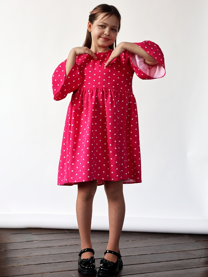 Платье для девочки нарядное БУШОН ST71, цвет фуксия