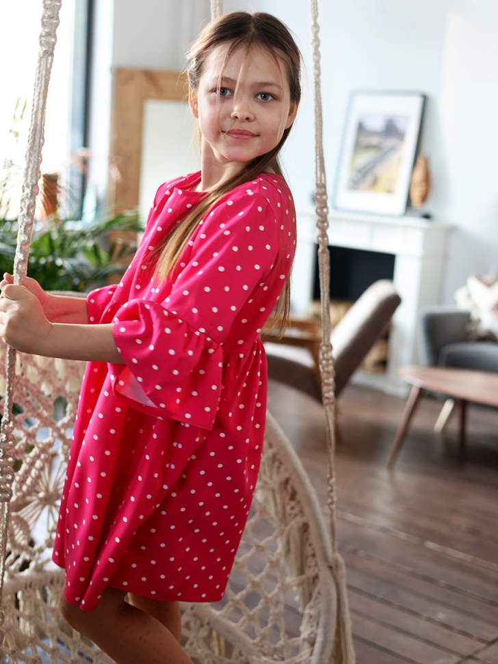 Платье для девочки нарядное БУШОН ST71, цвет фуксия