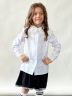 Блузка для девочек школьная БУШОН, модель SK51, цвет белый