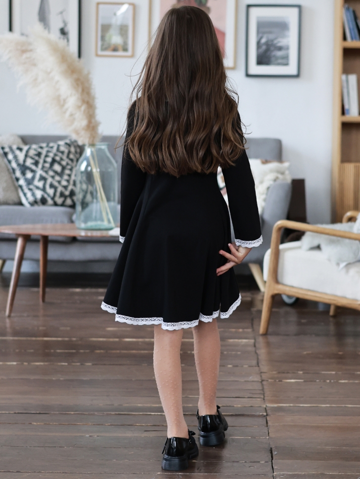 Платье для девочки школьное БУШОН SK35, цвет черный