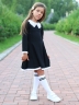 Платье для девочки школьное БУШОН SK35, цвет черный