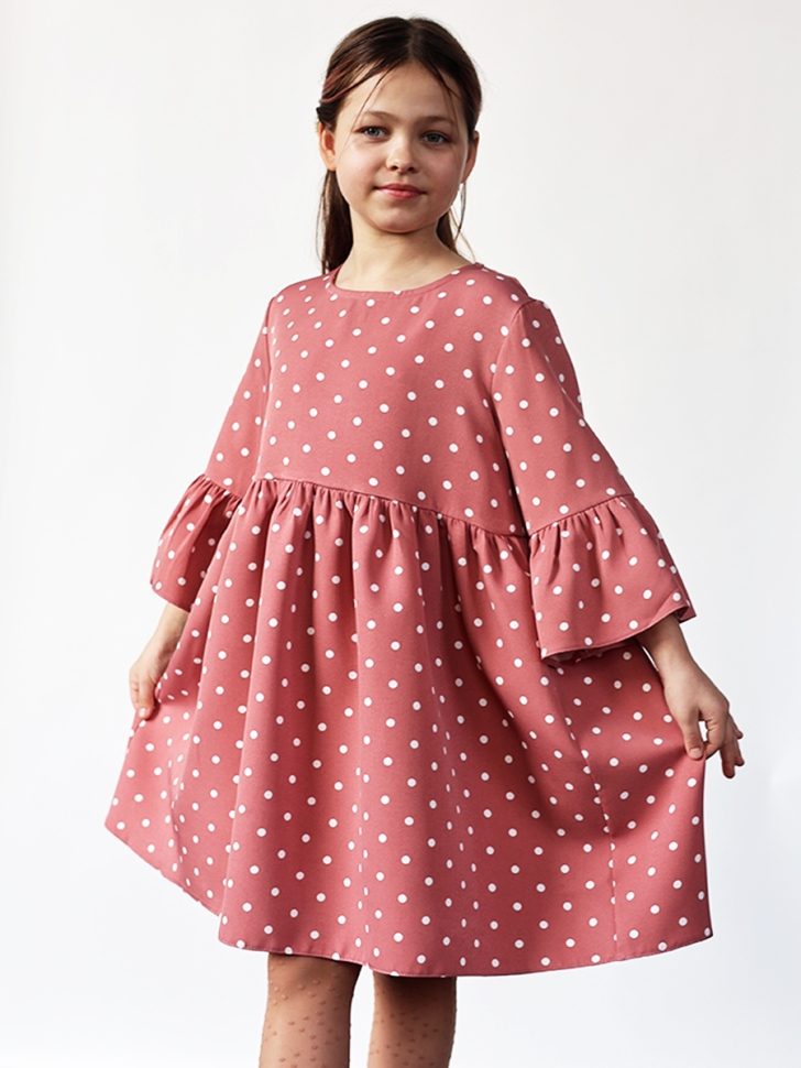 Платье для девочки нарядное БУШОН ST71, цвет пудра