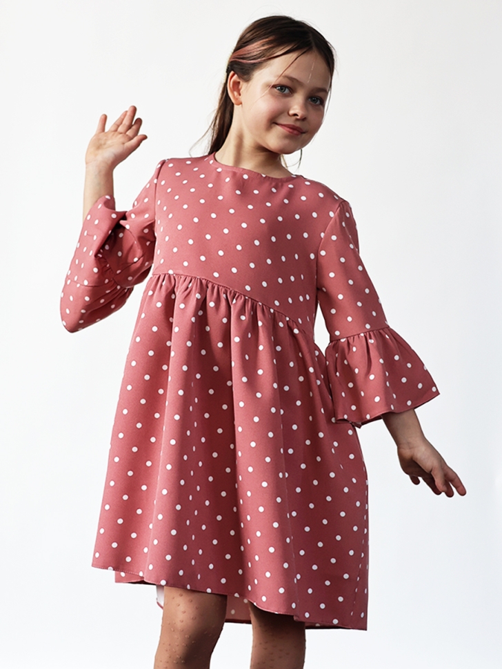 Платье для девочки нарядное БУШОН ST71, цвет пудра