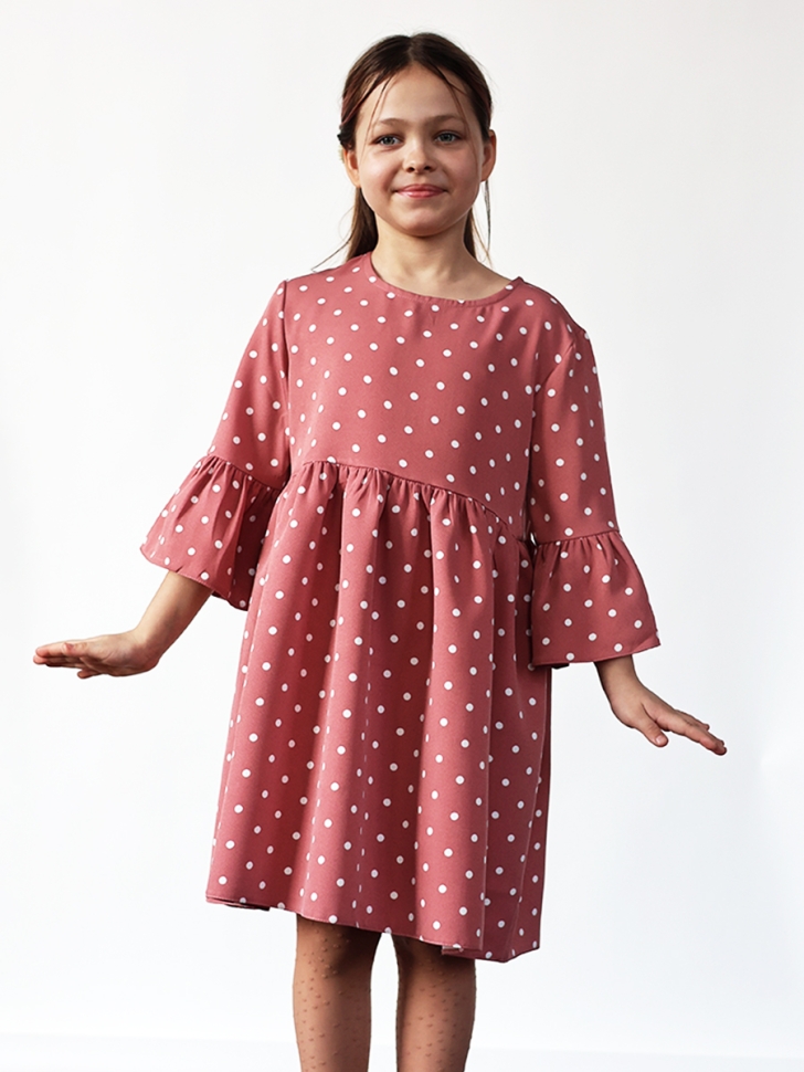 Платье для девочки нарядное БУШОН ST71, цвет пудра