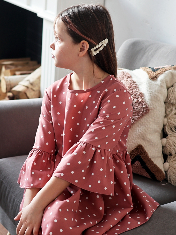 Платье для девочки нарядное БУШОН ST71, цвет пудра