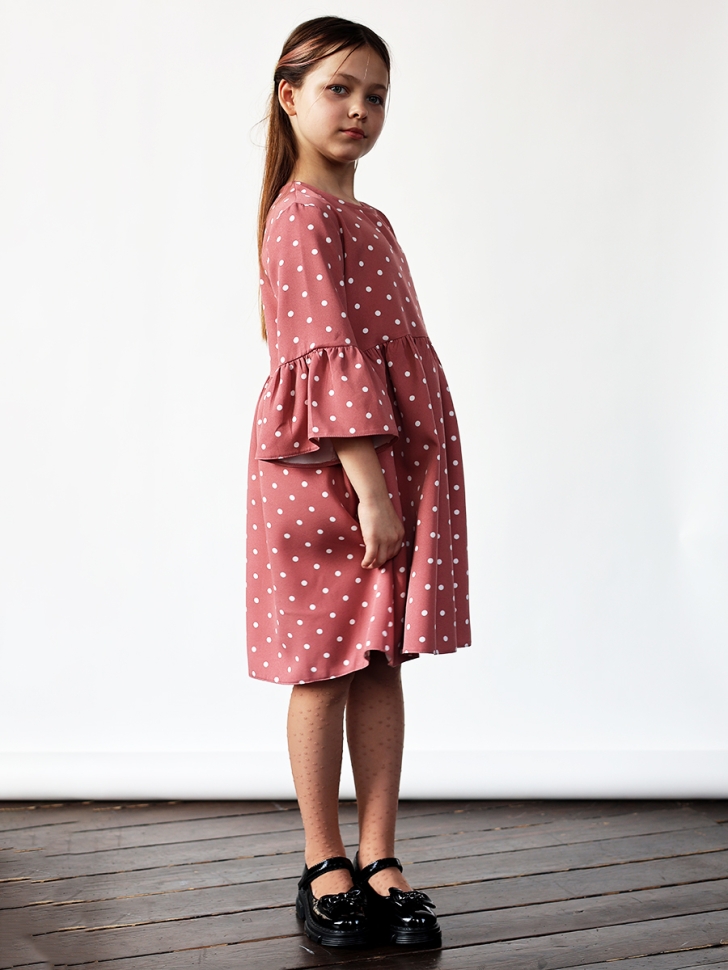 Платье для девочки нарядное БУШОН ST71, цвет пудра