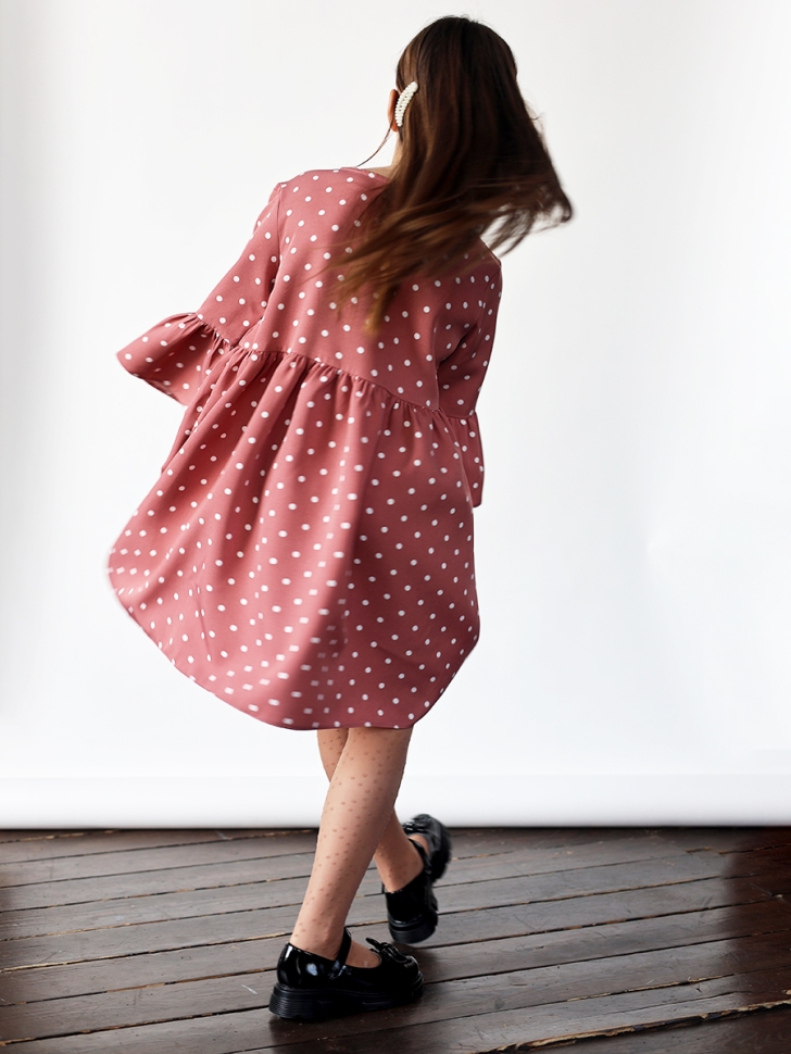 Платье для девочки нарядное БУШОН ST71, цвет пудра