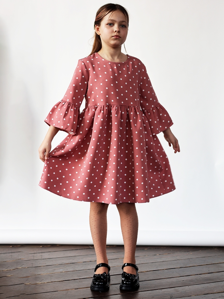 Платье для девочки нарядное БУШОН ST71, цвет пудра