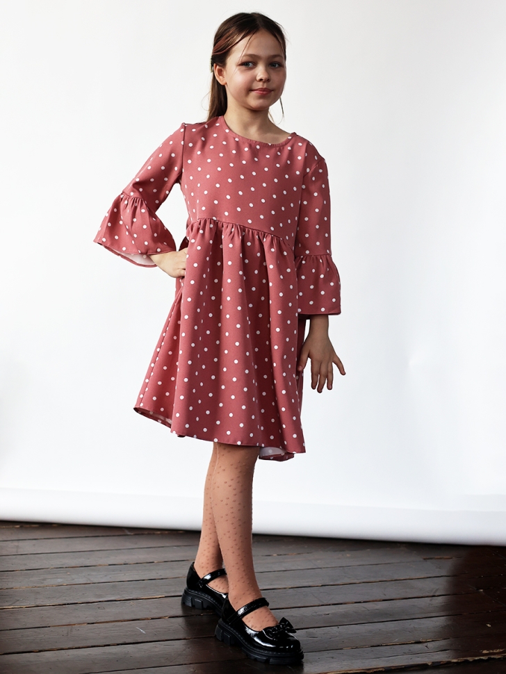 Платье для девочки нарядное БУШОН ST71, цвет пудра