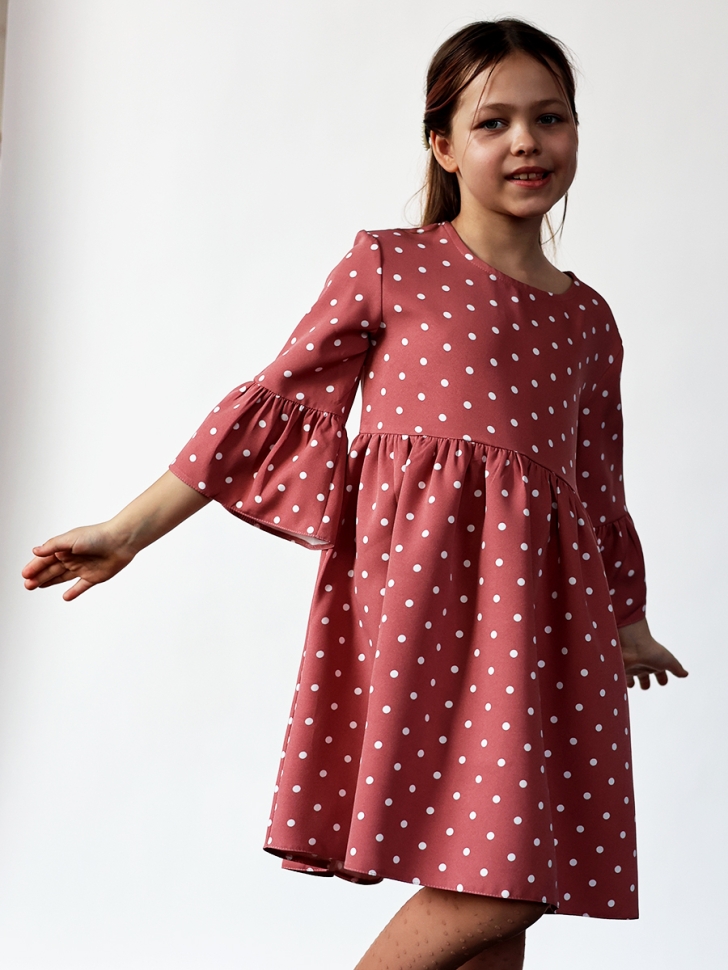 Платье для девочки нарядное БУШОН ST71, цвет пудра