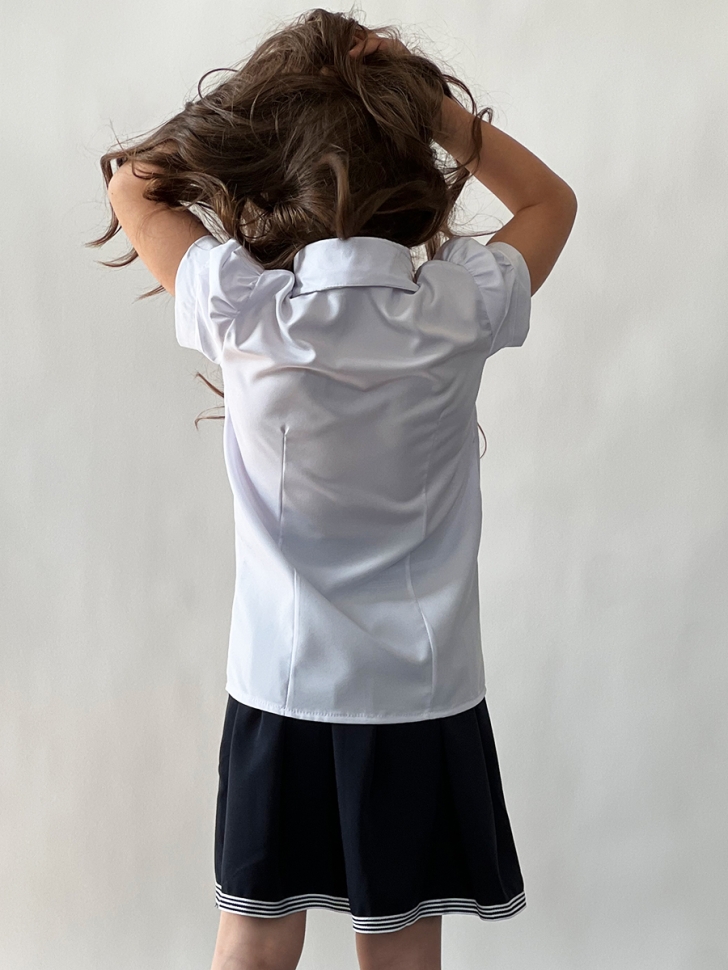 Блузка для девочек школьная БУШОН, модель SK52, цвет белый