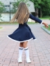 Платье для девочки школьное БУШОН SK35, цвет темно-синий
