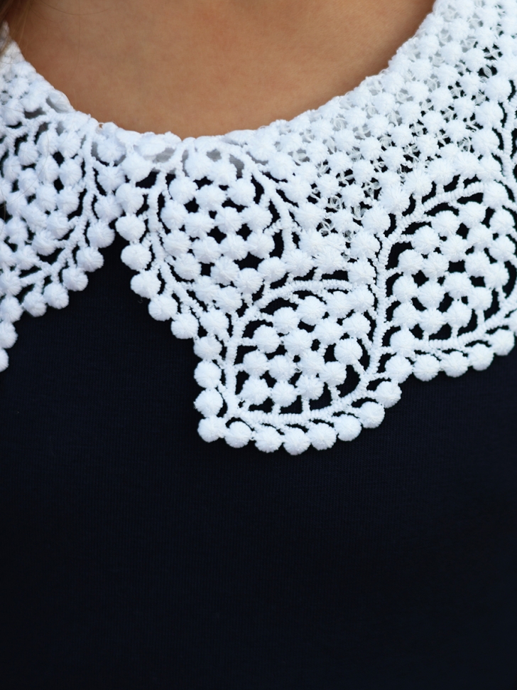 Платье для девочки школьное БУШОН SK35, цвет темно-синий