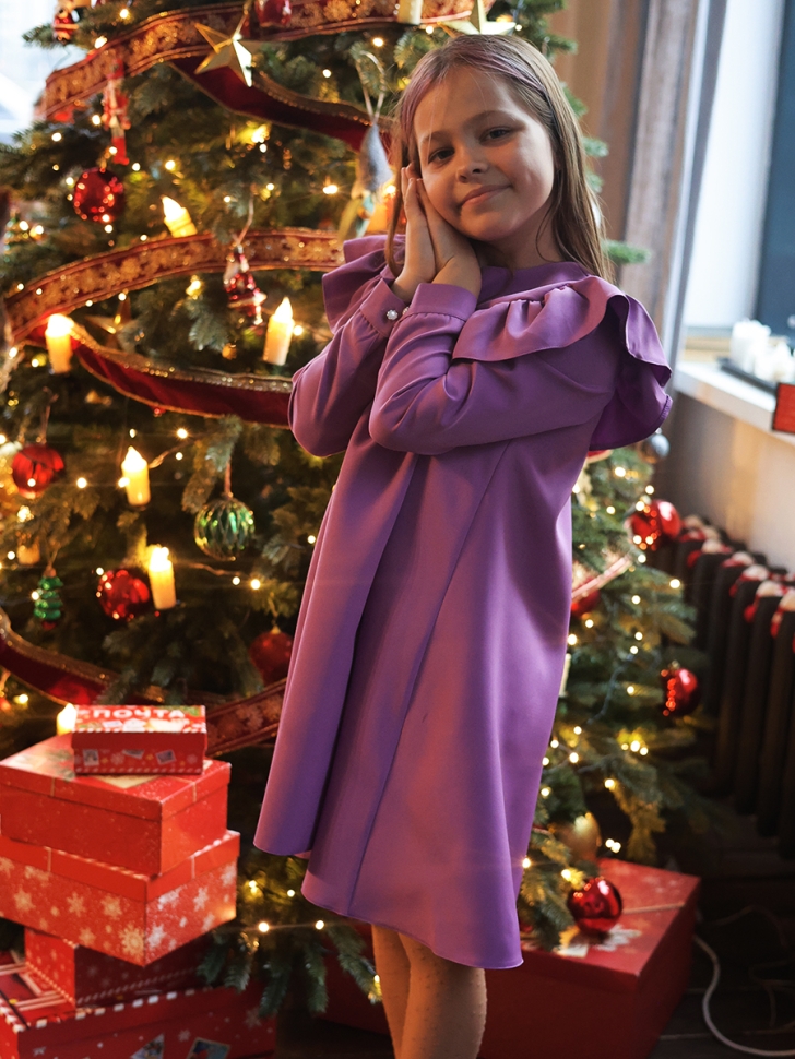 Платье для девочки нарядное БУШОН ST61, цвет сиреневый