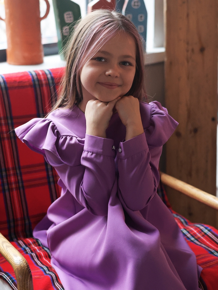 Платье для девочки нарядное БУШОН ST61, цвет сиреневый