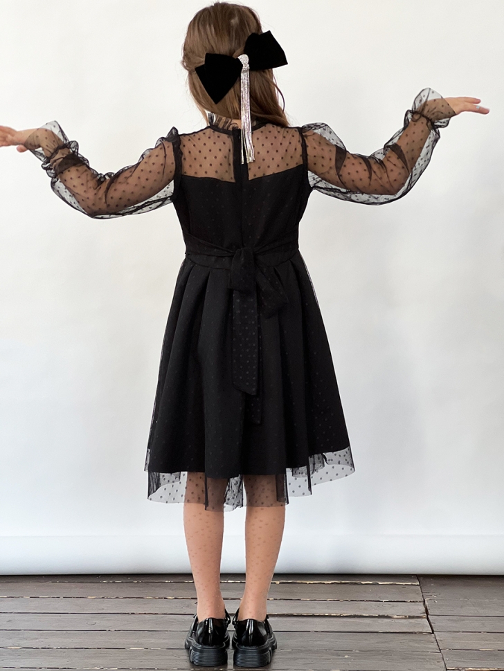 Платье для девочки нарядное БУШОН ST77, цвет черный