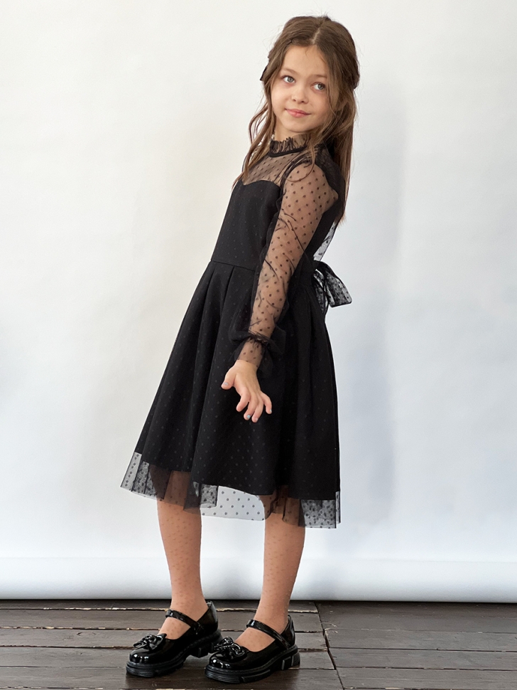Платье для девочки нарядное БУШОН ST77, цвет черный