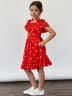 Платье для девочки вискоза БУШОН ST65, цвет красный