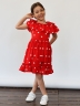 Платье для девочки вискоза БУШОН ST65, цвет красный