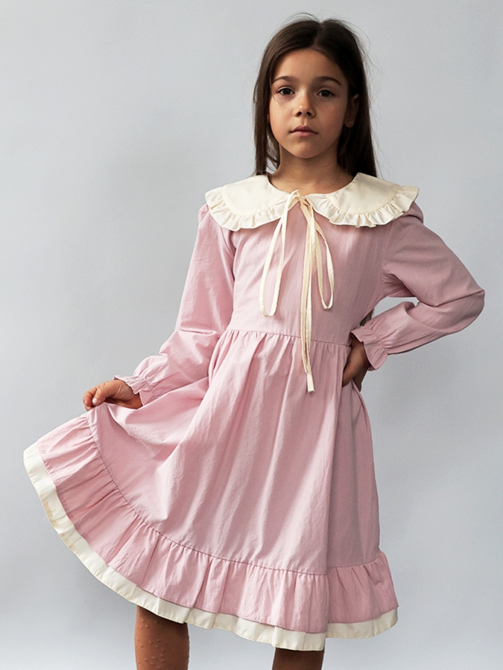 Платье для девочки нарядное БУШОН ST593, цвет светло-розовый 