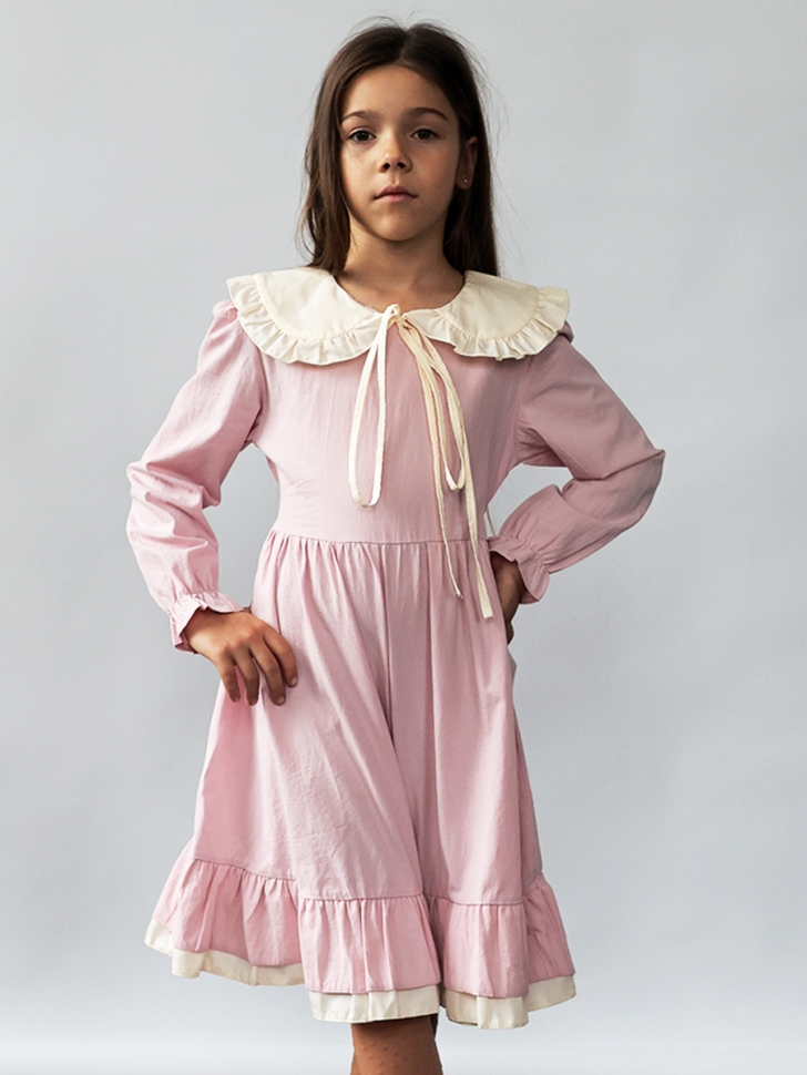 Платье для девочки нарядное БУШОН ST593, цвет светло-розовый 