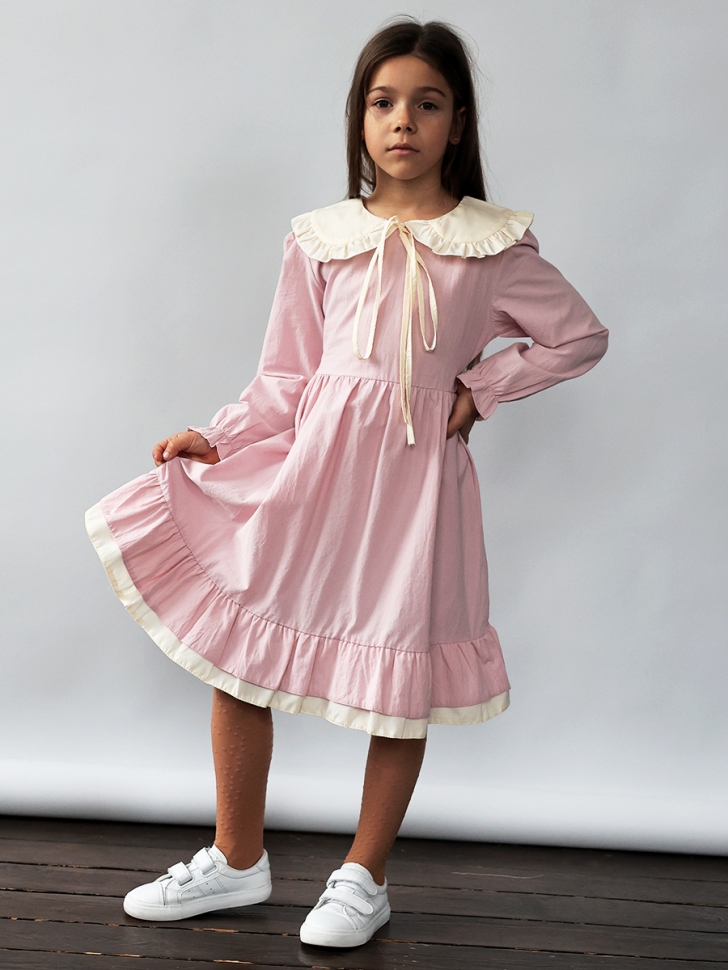 Платье для девочки нарядное БУШОН ST593, цвет светло-розовый 