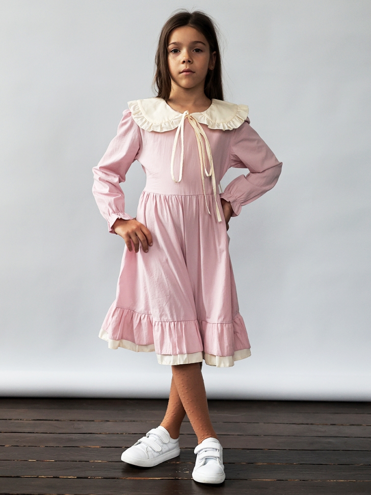 Платье для девочки нарядное БУШОН ST593, цвет светло-розовый 