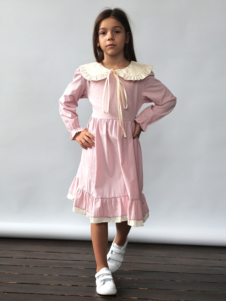 Платье для девочки нарядное БУШОН ST593, цвет светло-розовый 