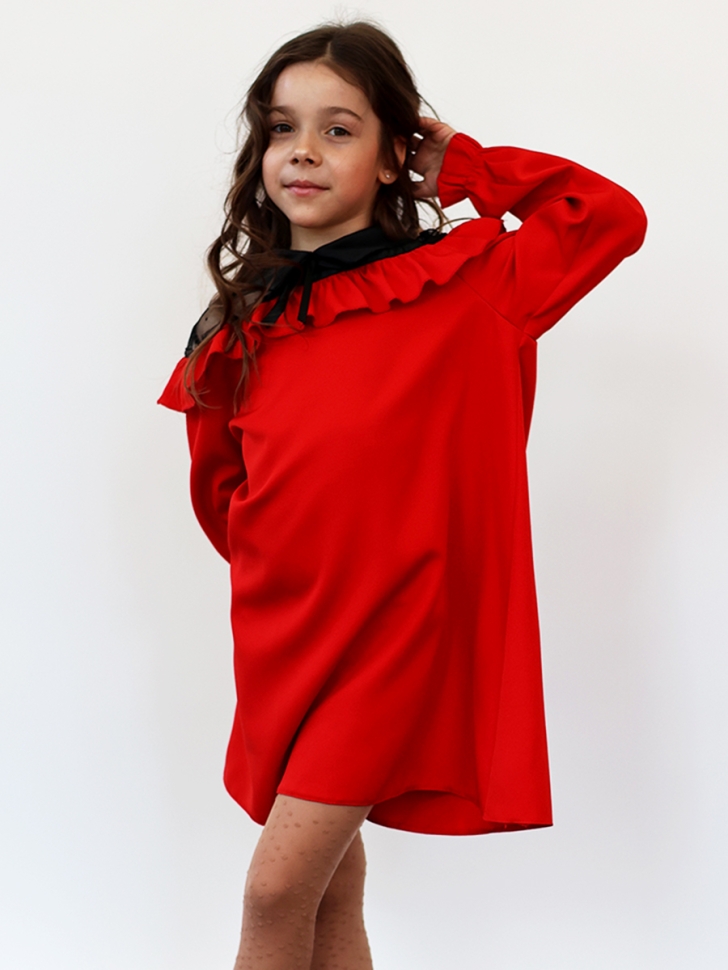 Платье для девочки нарядное БУШОН ST55, цвет красный