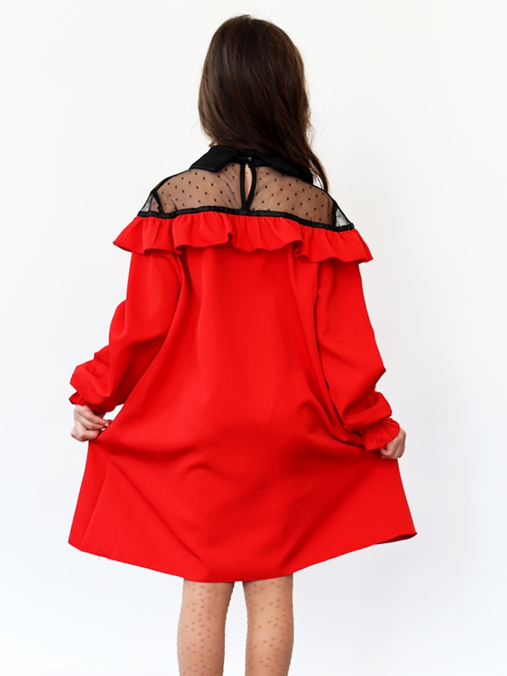 Платье для девочки нарядное БУШОН ST55, цвет красный