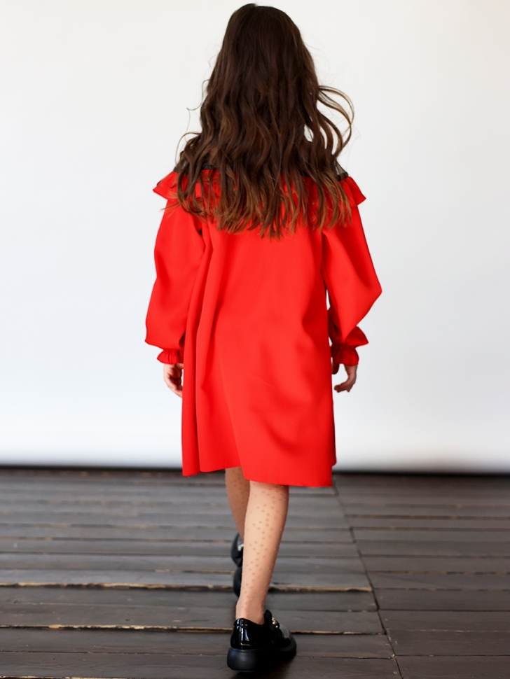 Платье для девочки нарядное БУШОН ST55, цвет красный