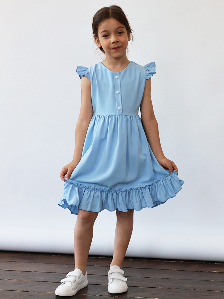 Платье для девочки вискоза БУШОН ST66, цвет белый