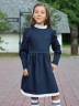Платье для девочки школьное БУШОН SK42, цвет темно-синий