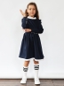 Платье для девочки школьное БУШОН SK42, цвет темно-синий