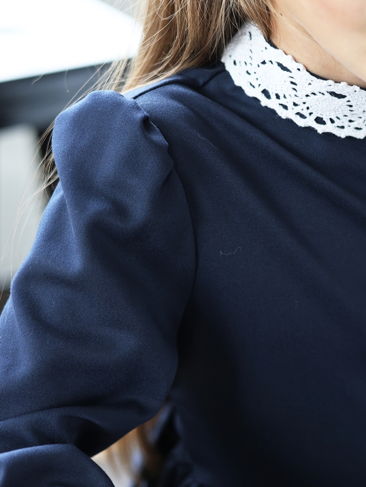 Платье для девочки школьное БУШОН SK42, цвет темно-синий