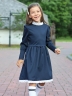 Платье для девочки школьное БУШОН SK42, цвет темно-синий