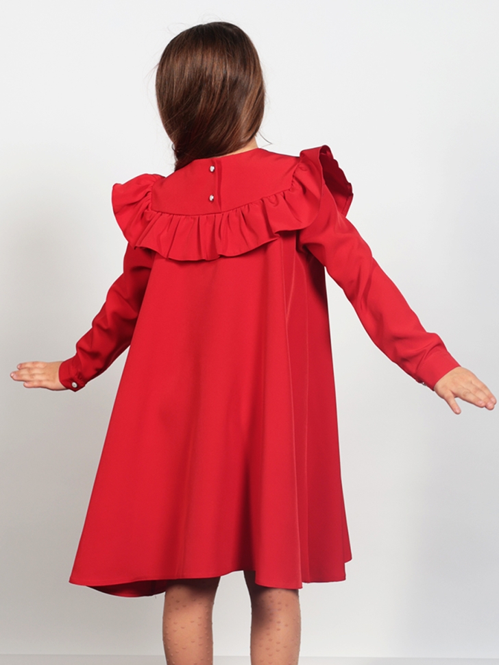 Платье для девочки нарядное БУШОН ST61, цвет красный 