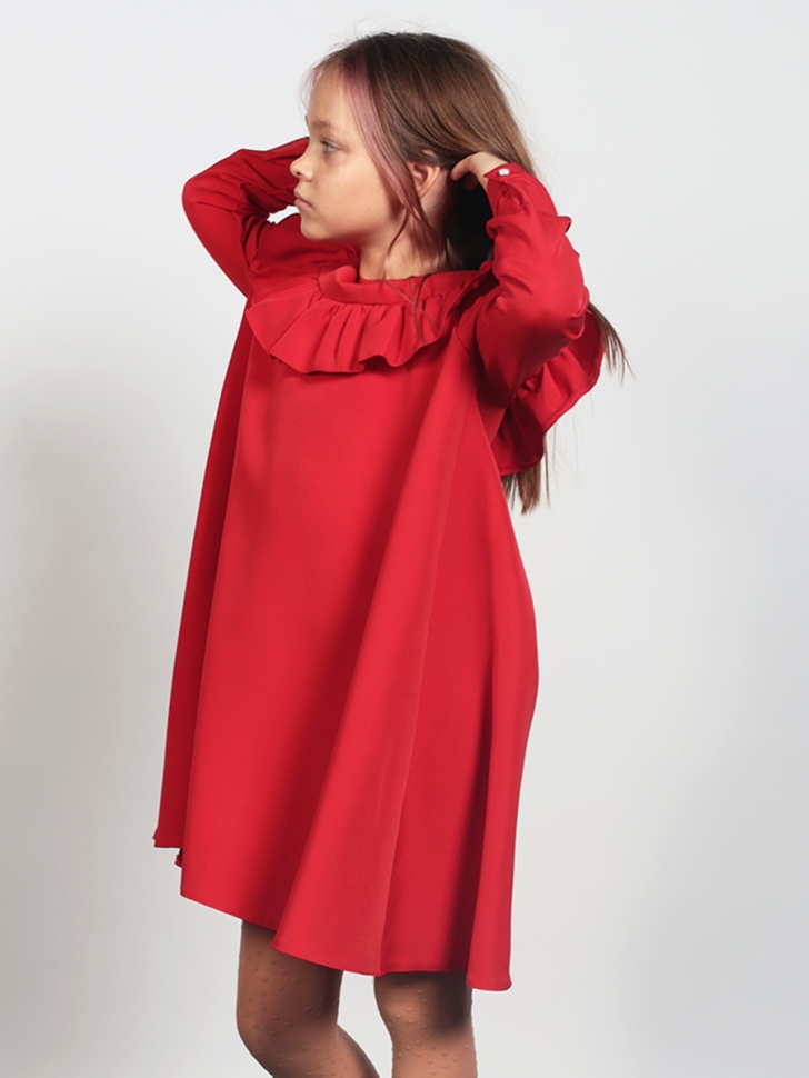 Платье для девочки нарядное БУШОН ST61, цвет красный 