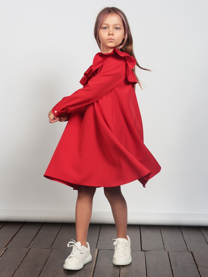 Платье для девочки нарядное БУШОН ST61, цвет красный 