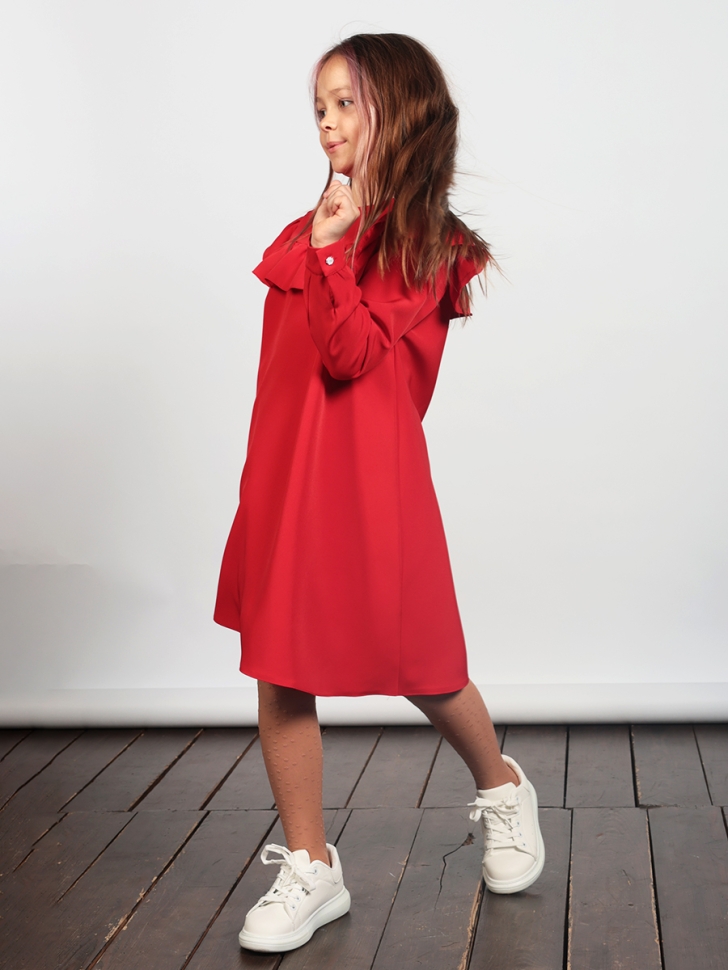 Платье для девочки нарядное БУШОН ST61, цвет красный 