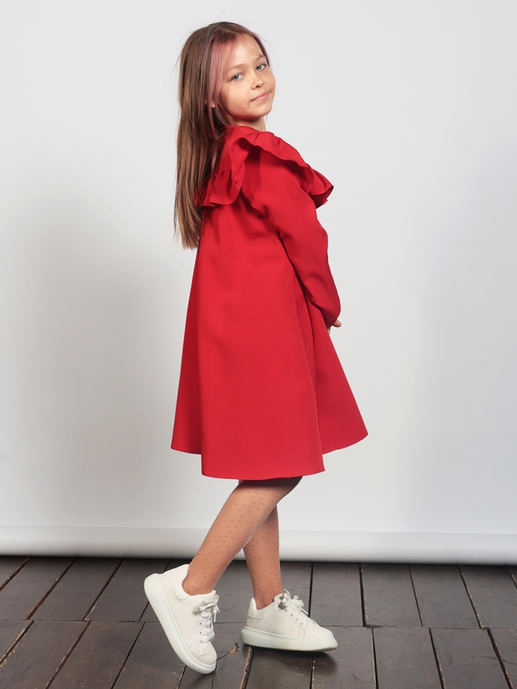 Платье для девочки нарядное БУШОН ST61, цвет красный 