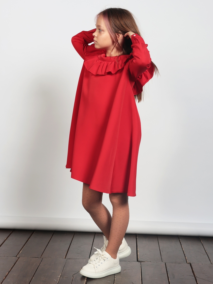Платье для девочки нарядное БУШОН ST61, цвет красный 
