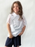 Блузка для девочек школьная БУШОН, модель SK54, цвет белый
