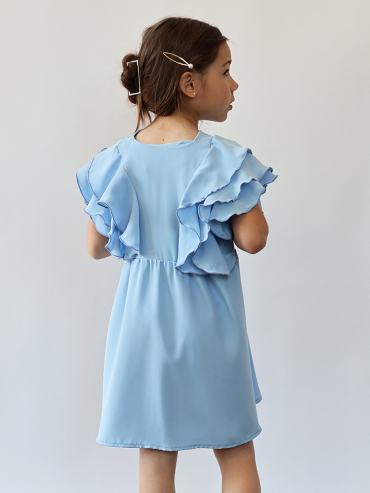 Платье для девочки вискоза БУШОН ST67, цвет голубой