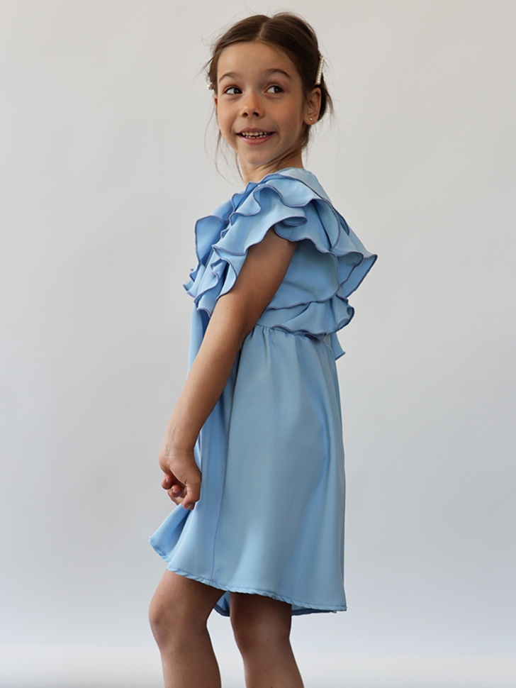 Платье для девочки вискоза БУШОН ST67, цвет голубой